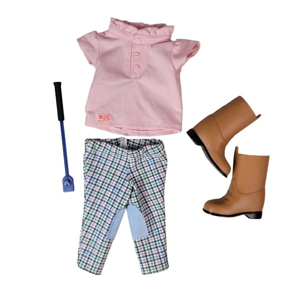 Our Generation Horse Riding Outfit Well Groomed Dressage 18" Pant Top Crop 5 PCS - Picture 4 of 12